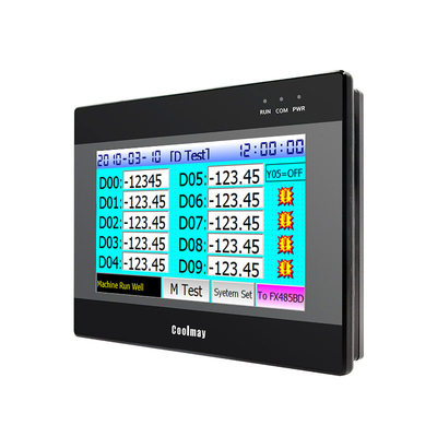 7 اینچ Modbus Hmi Plc همه در یک کنترل قابل برنامه ریزی 24 ورودی دیجیتال 24 خروجی دیجیتال